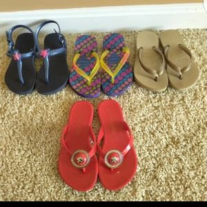 Girls Sandals (Havaianas and Petite Jolie)-EUC